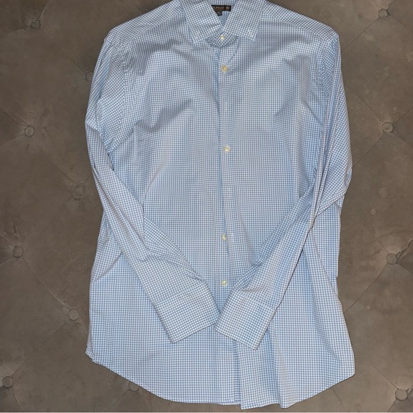 Peter Millar Summer Fit Check Print Button Down Shirt. - Picture 1 of 3